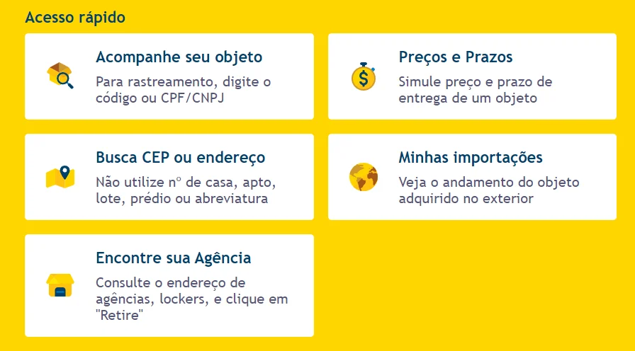 Como acessar o minhas importações dos correios